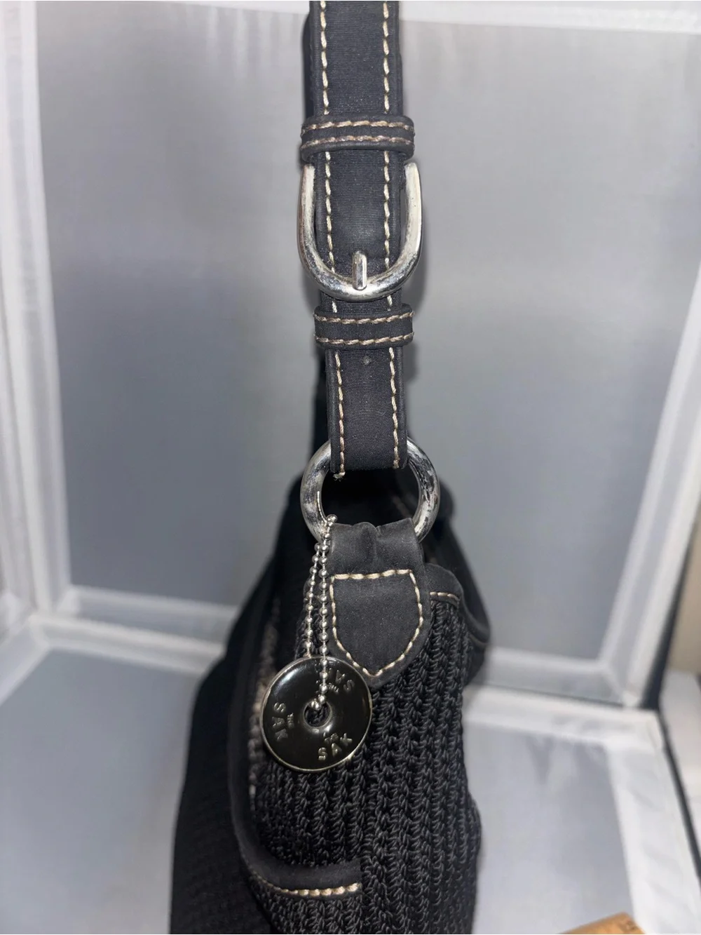 The Sak Classic Black Knit Shoulder Bag – Women